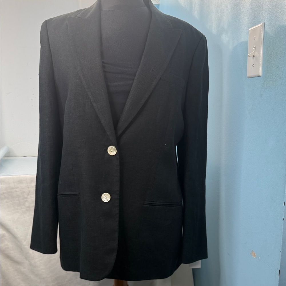 Ralph LAURN Westbury Black Blazer with White Buttons
